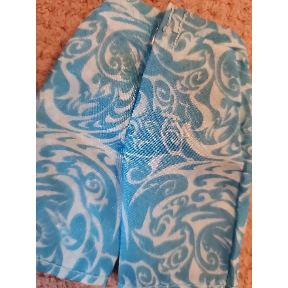 Mattel Barbie‎ Ken Clothes Shorts Blue Swirl Print Board Shorts Doll Clothes